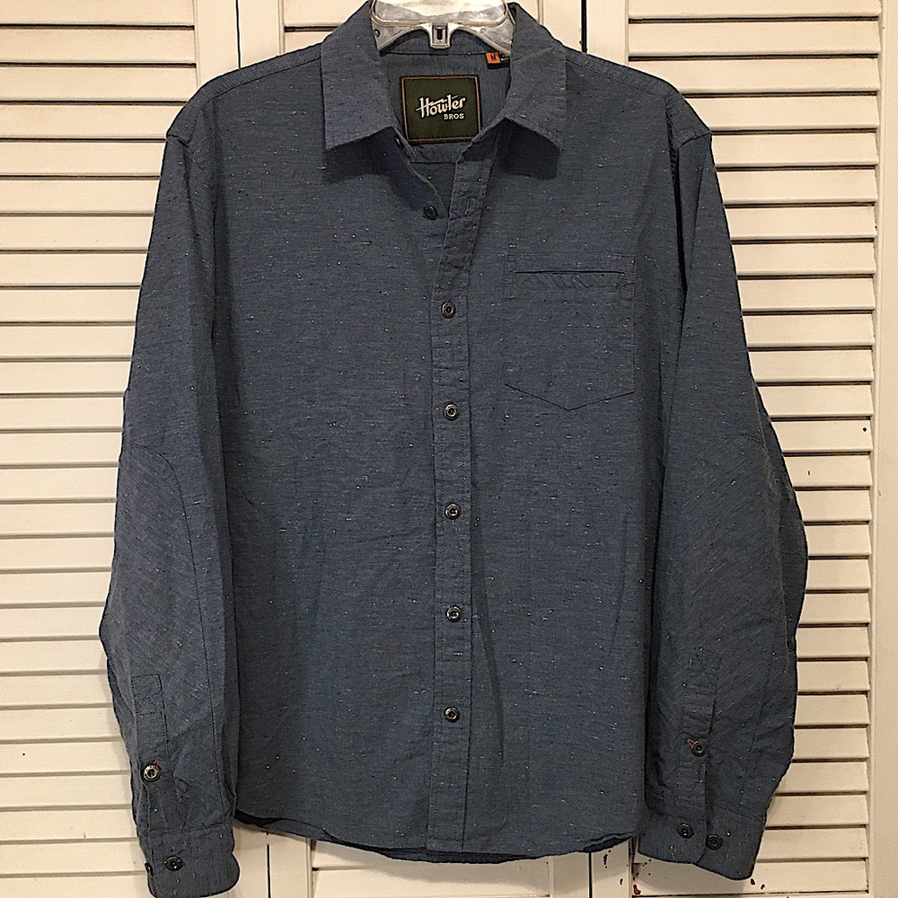 Howler Bros, M, Blue Button Down Long Sleeve Shirt